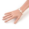 White Shell Chip Beads Stretch Bracelets BJEW-JB03982-03-3