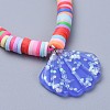 Handmade Polymer Clay Heishi Beads Kids Braided Bracelets BJEW-JB04319-M-3