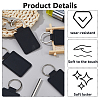 16Pcs Rectangle PU Leather Keychains KEYC-DC0001-45A-4