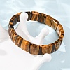 Natural Tiger Eye Beaded Stretch Bracelets for Unisex G-K303-02A-3
