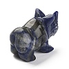 Natural Sodalite Carved Healing Rhinoceros Figurines DJEW-M008-02D-3