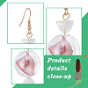 2 Pairs 2 Colors Lace Inside Glass Candy Ball Dangle Earrings EJEW-FI0001-15-3