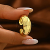 Geometric Minimalist Brass Open Cuff Ring for Women SI0014-1