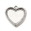 Tibetan Style Alloy Pendant Cabochon Settings for Enamel FIND-D042-09B-AS-1