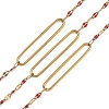 304 Stainless Steel Enamel Dapped Chain Oval Link Chains CHS-K021-15G-05-1