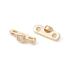 Rack Plating Brass Pave Clear Cubic Zirconia Connector Charms LS-KK-G433-04LG-1