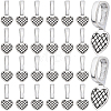 100Pcs Tibetan Style Alloy Heart Glue-on Flat Pad Pendant Bails FIND-SP0001-85-1