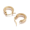 201 Stainless Steel Geometric Hoop Earrings X-STAS-D171-12C-G-2