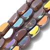 Electroplate Opaque Glass Beads EGLA-H112-06-HR01-1