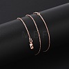 Brass Rolo Chains Necklaces for Women NJEW-D302-43RG-2