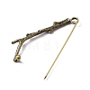 Alloy Tree Branch Safety Brooch Pin JEWB-WH0026-13AB-2