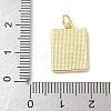 Brass Pave Natural White Shell Pendants KK-S522-09G-G-2