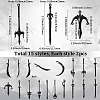 30Pcs 15 Styles Alloy Big Pendants FIND-SC0018-11-2