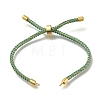 Braided Cotton Cord Slider Bracelet Making MAK-R001-01G-01-1