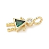 Brass Micro Pave Cubic Zirconia Pendants ZIRC-I356-17G-B09-2