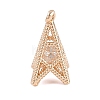 Brass Micro Pave Clear Cubic Zirconia Pendants KK-D265-06G-1