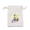 Halloween Cotton Cloth Storage Pouches ABAG-M004-01A-1