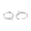 Rack Plating Brass Huggie Hoop Earrings Finding LS-KK-D063-05P-2