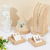 3Pcs Rectangle Wood Earring Display Stands EDIS-DR0001-05A-3