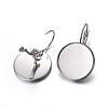 Tarnish Resistant 304 Stainless Steel Leverback Earring Settings LS-STAS-F191-03P-18mm-2