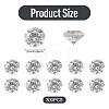 300Pcs Diamond Shape Grade AAA Cubic Zirconia Cabochons ZIRC-TADJ0001-01B-4