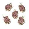 Dyed Synthetic Lava Rock Pendants G-P614-05G-05-1