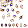 42Pcs 7 Styles Virgin Mary Alloy Crystal Rhinestone Connector Charms FIND-HY0001-89-1