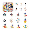 Craftdady 36Pcs 18 Styles Baking Painted Alloy Pendants FIND-CD0001-03-11