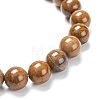 Natural Gemstone Stretch Beaded Bracelets G-A185-01I-3