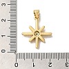 Star Rack Plating Brass Micro Pave Clear Cubic Zirconia Pendants KK-K377-51G-3