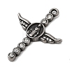 Religion 304 Stainless Steel with Rhinestone Pendants STAS-Z179-09AS-2