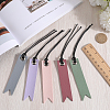 CRASPIRE 10Pcs 5 Colors Leather Bookmarks AJEW-CP0007-56-3