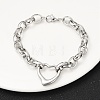 Tarnish Resistant 304 Stainless Steel Cross Rolo Chain Jewelry Sets SJEW-A077-02P-3