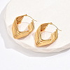 Real 18K Gold Plated 304 Stainless Steel Multi Layered Hoop Earrings UF5198-2-1