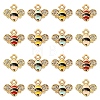 40Pcs 4 Colors Alloy Enamel Pendants ENAM-CJ0002-52-3