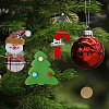 12pcs 12 styles Christmas Velvet Pendant Decorations with Bell FIND-FH0007-54-7