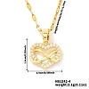 Retro Minimalist High-end Brass Micro Pave Clear Cubic Zirconia Heart with Infinity Pendant Necklaces for Women GG9465-2-3
