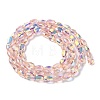 Transparent Electroplate Glass Beads Strands GLAA-Q099-F01-08-2