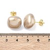 Brass & ABS Plastic Imitation Pearl Stud Earrings for Women PL-CBA760A-03B-G03-5