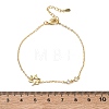 Brass Micro Pave Clear Cubic Zirconia Link Bracelets BJEW-E114-01A-G-5