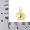 925 Sterling Silver Hollow Flower Charms STER-M093-03G-3