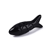 Natural Obsidian Carved Pendants G-T144-47A-2