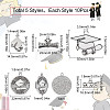 50Pcs 5 Style Tibetan Style Alloy Pendants FIND-SC0003-70-2