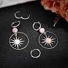 1 Pair 999 Fine Silver Huggie Hoop Earrings EJEW-BBC0001-39B-4
