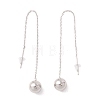 Long Chain with Round Ball Dangle Stud Earrings EJEW-A067-13P-2