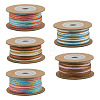 5 Rolls 5 Colors Segment Dyed Macrame Cotton Cord OCOR-TA0004-05B-2