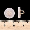 1-Hole Resin Alloy Shank Buttons FIND-B065-03G-13-3