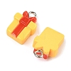 Christmas Theme Opaque Resin Pendants RESI-S08-02G-2