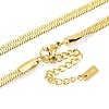 Ion Plating(IP) 304 Stainless Steel Snake Chain Necklaces for Women NJEW-A025-01A-G-2