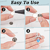 40Pcs 2 Styles 304 Stainless Steel Pendant Cabochon Settings STAS-BBC0010-69-5